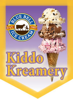 kiddo Kreamery presents Hand Dipped Blue Bell Ice Cream